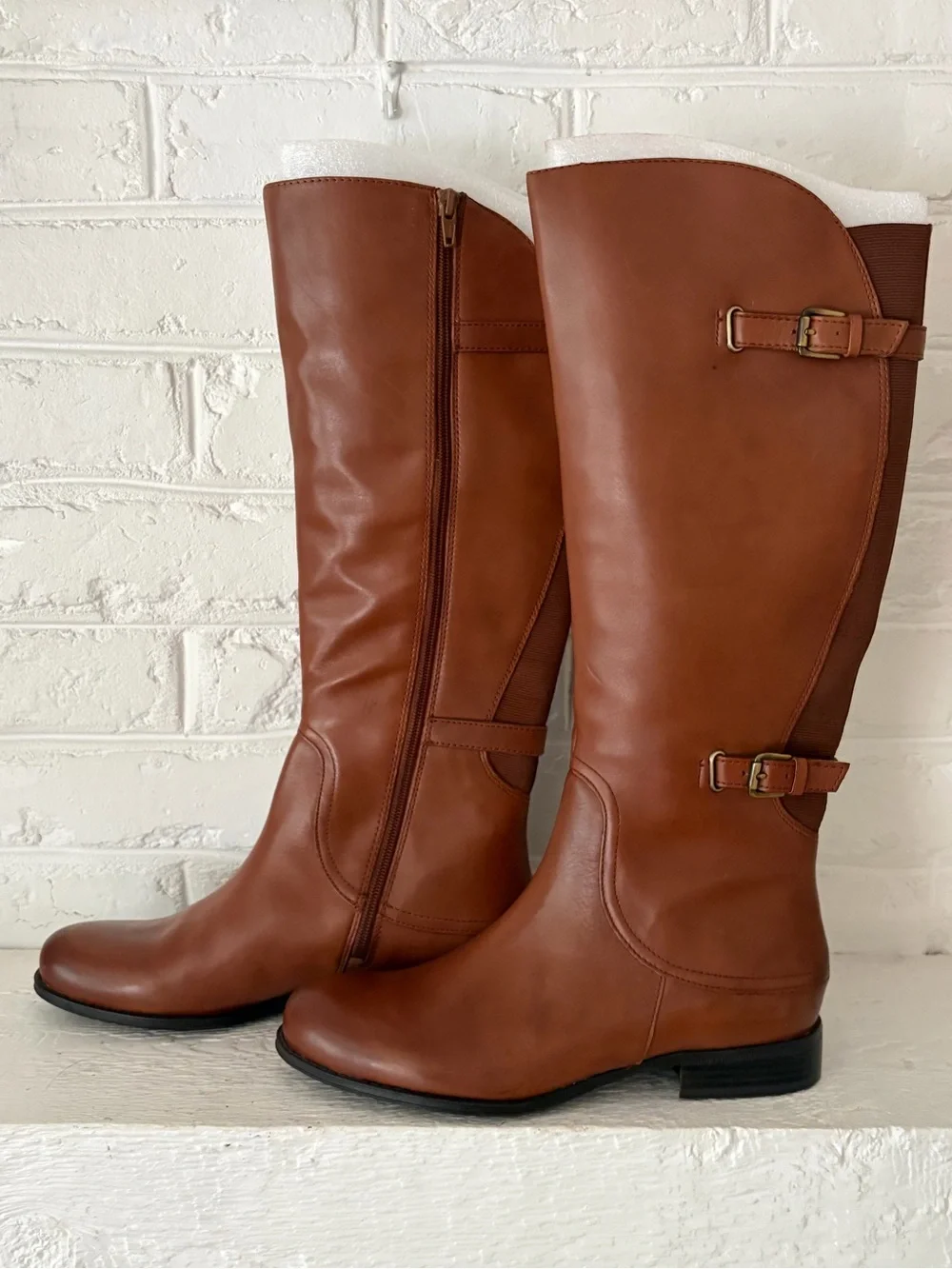 Naturalizer N5 Comfort Jamison Women's Brown Leather Knee High Riding Boots 9W